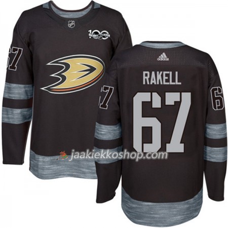 Miehille NHL Anaheim Ducks Pelipaita Rickard Rakell 67 1917-2017 100th Anniversary Adidas Musta Authentic
